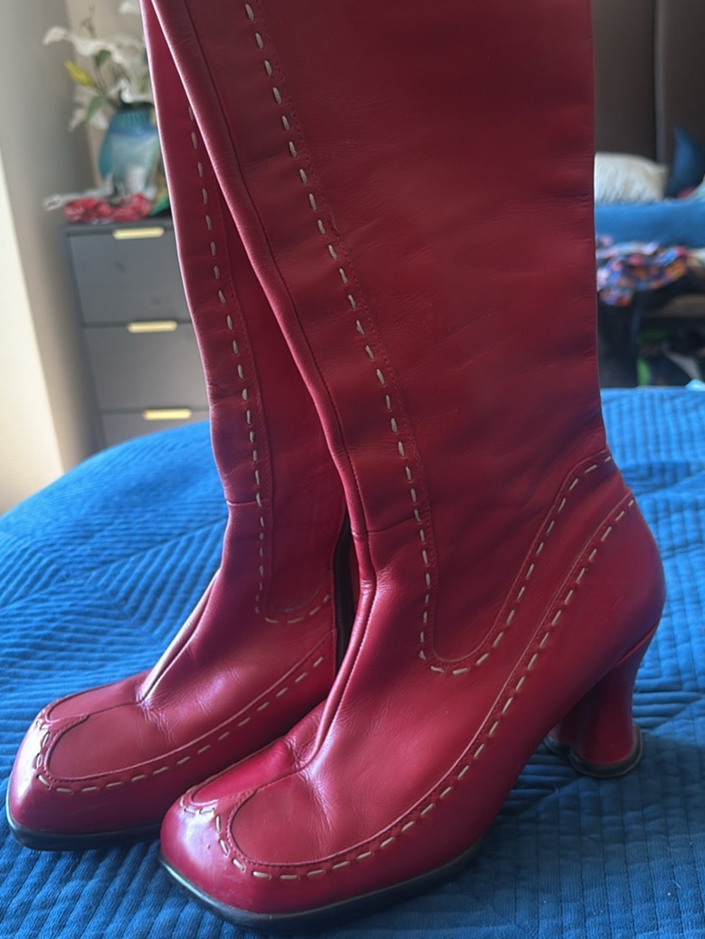 John Fluevog Hi-Choice Borden heart heel boots